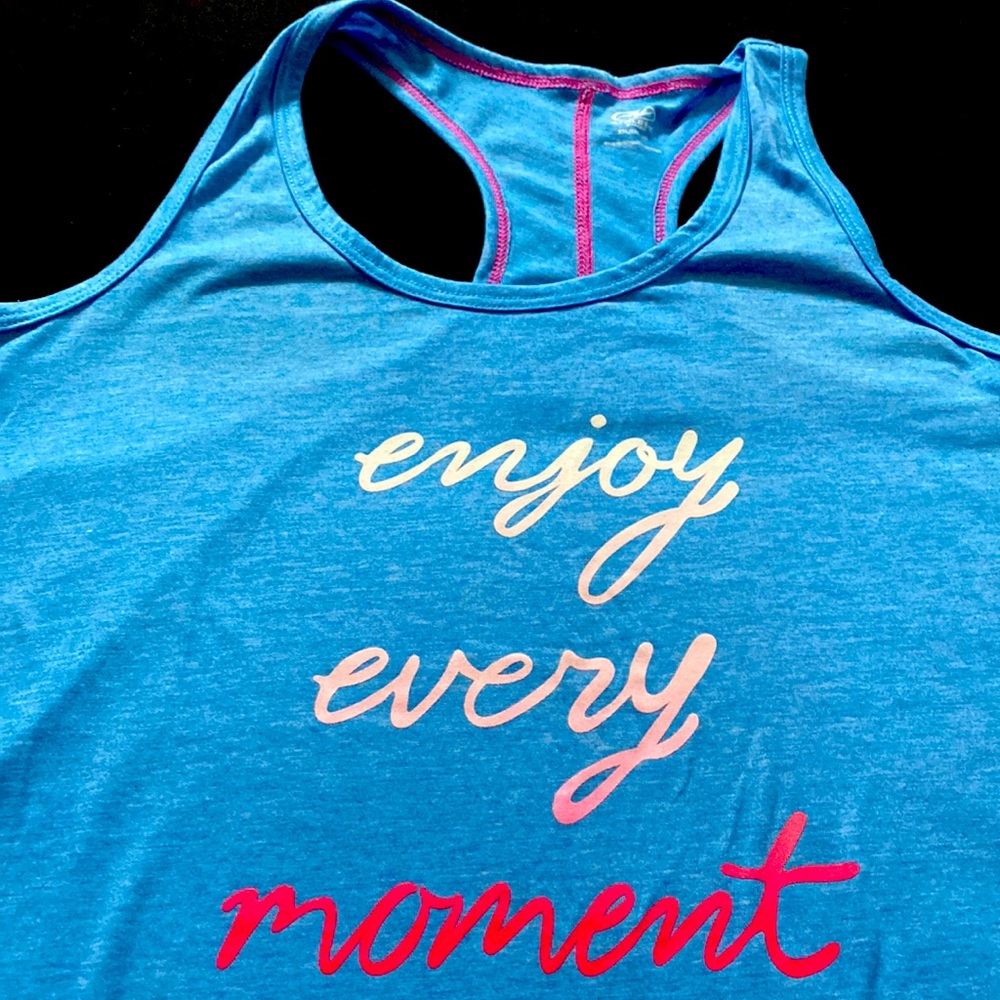 Blue & Pink Workout Tee